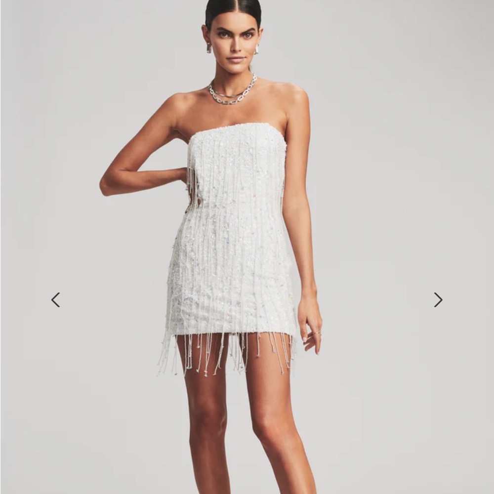 RETROFETE HEATHER SEQUIN STAR FRINGE DRESS